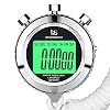 LAOPAO Stopwatch, 1/100 Seconden Precisie 2 Herinneringen Dagelijks Waterdicht met Lichtfunctie en Mute Modus voor…