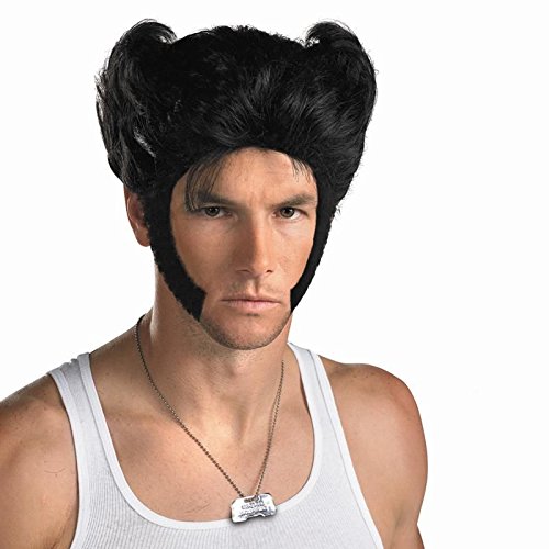 Xcoser X Cosplay Men Wolverine Black Short Cosplay Wig Hair for Halloween