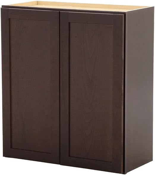 Amazon Com 27x30x12 In Shaker Wall Cabinet In Java Kitchen Dining
