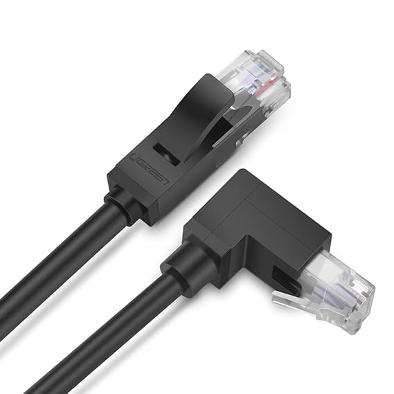 UGREEN Angle Cable,2m Straight to Right Angle Cat6 Lan Network