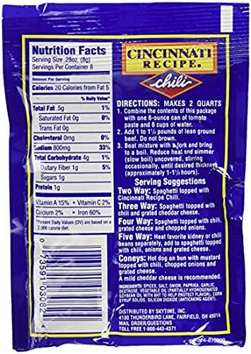 Amazon Com 6 Pack Cincinnati Chili Mix Packets Limited Edition Home Improvement