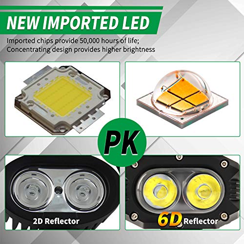 CO LIGHT 2019 LED Driving Lights 4inch 48W Flood Beam LED Work Light Fog Lights Pod Lights for Motor ATV Truck Boat Jeep Tractor Forklift 3 Years Warranty, 914Z-Flood-2pcs