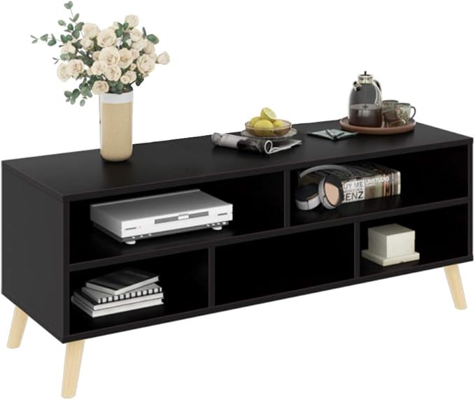 DlandHome TV tv stand, narrow tv unit rustic industrial 5