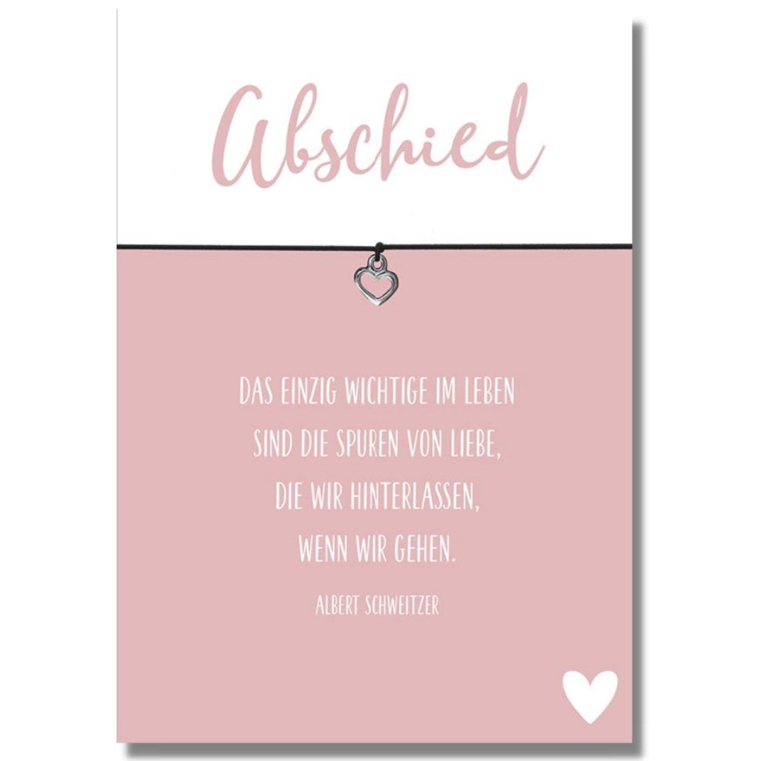 Glücksschmiedin - Comfort gift, wish bracelet with pendant silver-plated and sympathy card, handmade