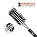 PAPAYAY BBQ Grill Brush, 18 Inches Best 360° Barbecue Grill Cleaner - 3 Stainless Steel Brushes in 1 -Perfect for Char-Broil, Weber, Porcelain and Infrared Grills + Free Basting & Pastry Brush