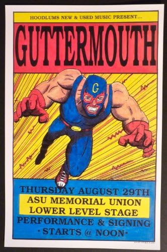 Guttermouth - Rare Advertising Tour Poster 11x17 - Live At Hoodlums ASU