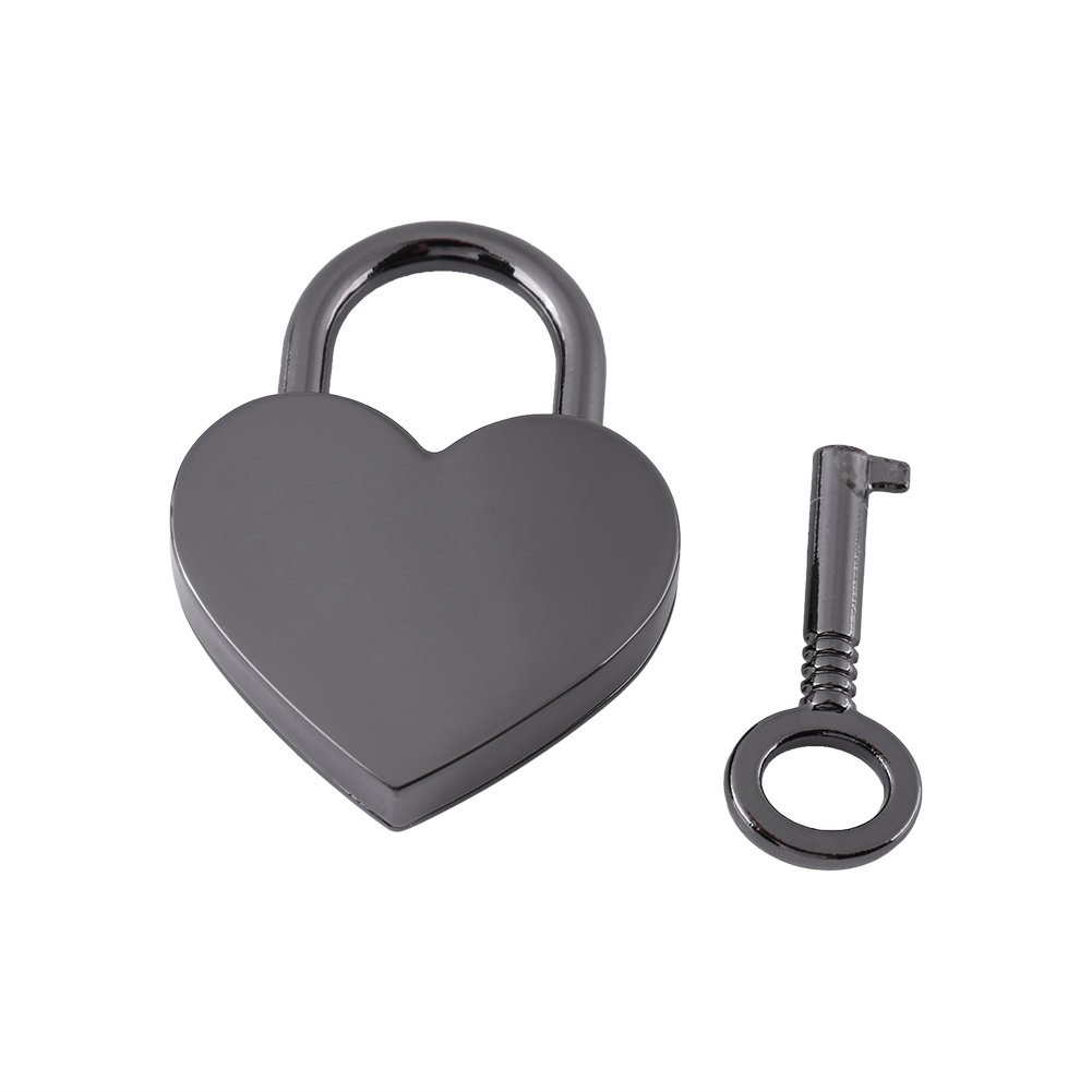Mini Heart Shape Padlock with Key Set, Security Lock for Luggage, Handbag, Suitcase, Diary, Jewelry Box Storage