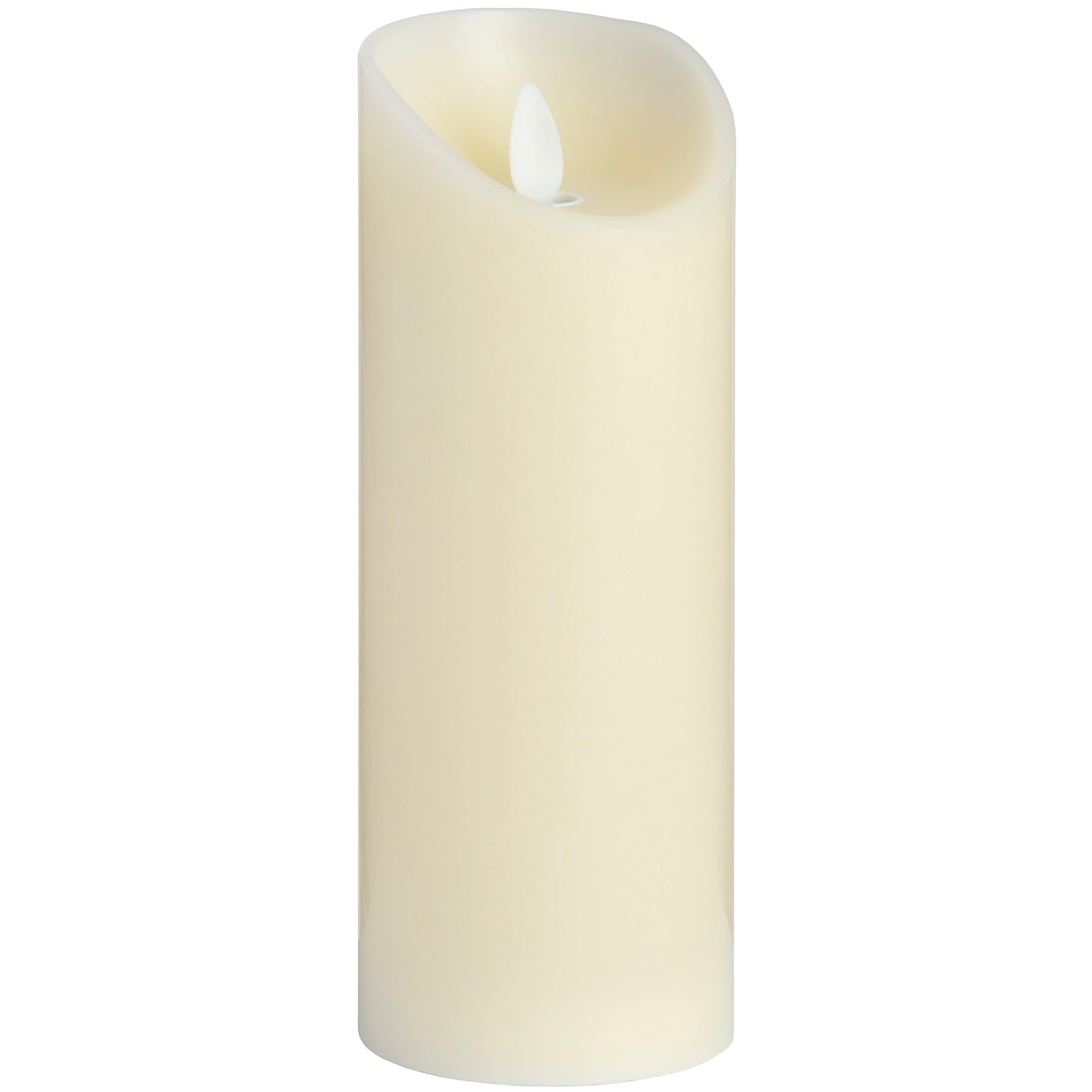 Hill 1975 Luxe Collection 3 x 8 Cream Flickering Flame LED Wax Candle, Mixed, one, 18093