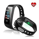 Fitness Tracker with Heart Rate Monitor Color Screen Activity Tracker IP67 Waterproof Smart Bracelet Sleep Monitor Shake Hand To Take Photo And Call/SMS Reminder