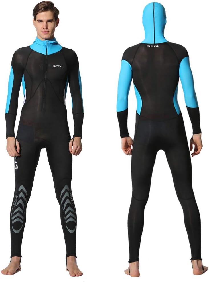 Full Body Scuba Rash Guard Dive Skin UV Swimwear Sport Skins for Men Women, Long Sleeve One Piece Front Zipper Diving Wetsuit for Surfing Swimming Snorkeling Canoeing : Sports & Outdoors