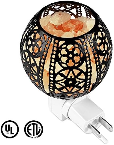 Salt Lamp, Sotical Veamor Natural Crystal Himalayan Salt Rock Lamp With UL Approved Salt Night Light Wall Light Plug In for Air Purifying Lighting and Decoration (2 Bulbs)