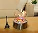 Fire Desire Ethanol Fireplace Round Table top Fireplace, Stainless Steel, Tempered Glass, Indoor Outdoor Use, Cozy Atmosphere Anywhere, Table Top, Easy to Assemble, Portable, Fireplace
