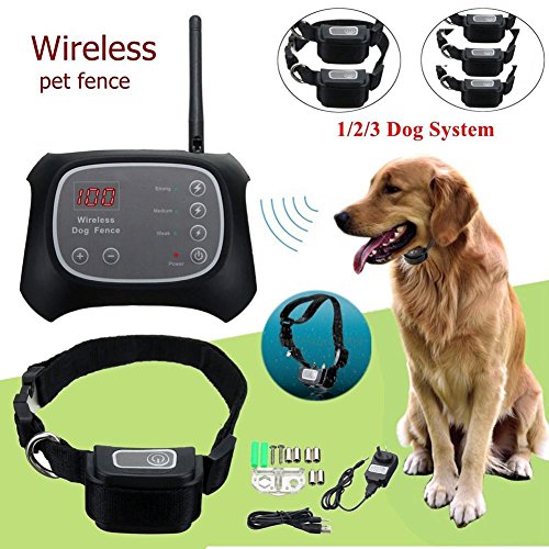 WXLAA Wireless Electric Pet Fence Containment 1 Dog System Waterproof Transmitter Collar