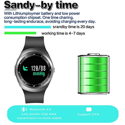 [2020 New] Smart Watch-Touchscreen Smartwatch for Android iOS Phones Activity Fitness Tracker with Heart Rate Blood Pressure Monitor Sport Watch Pedometer Calorie Men Women Xmas Holiday Birthday Gift - Thumbnail 5