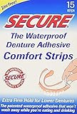 Pack of 3 x SECURE Denture Adhesive Comfort Strips - 15 Strips by Secure Denture Adhesive