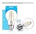Hyperikon A19 LED Vintage Filament Bulb, Dimmable, 5W (40W Equivalent), 480 lumen, 2300K (Amber Glow), Omnidirectional, Medium Base (E26), IC Driver, CRI 80+, 120v, UL-Listed - (Pack of 6)