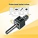 Portable Wireless Karaoke Microphone with LED Light, Mini Handheld Cellphone Karaoke Player Built-in Bluetooth Speaker, H8 Karaoke MIC Machine for Home KTV By IMMOSO (Black)