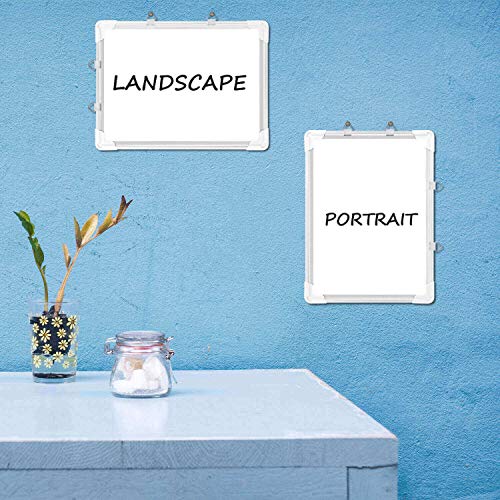 Small Dry Erase White Board - Magnetic Hanging Whiteboard for Wall Portable Mini Double Sided Easel Hold in Hand for Kids Drawing, Kitchen Grocery List, Cubicle Memo Board.
