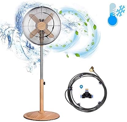 Misting Fans Stand Fans Oscillating Quiet Floor Fan Metal