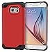 rooCASE RC-SAM-S6-ET-RD Exec Tough Hybrid Co-Mold Case for Samsung Galaxy S6 - Red