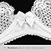 Wingslove Women's Sexy 1/2 Cup Lace Bra Balconette Mesh Underwired Demi Shelf Bra Unlined See Through Bralette (White, 36DD)