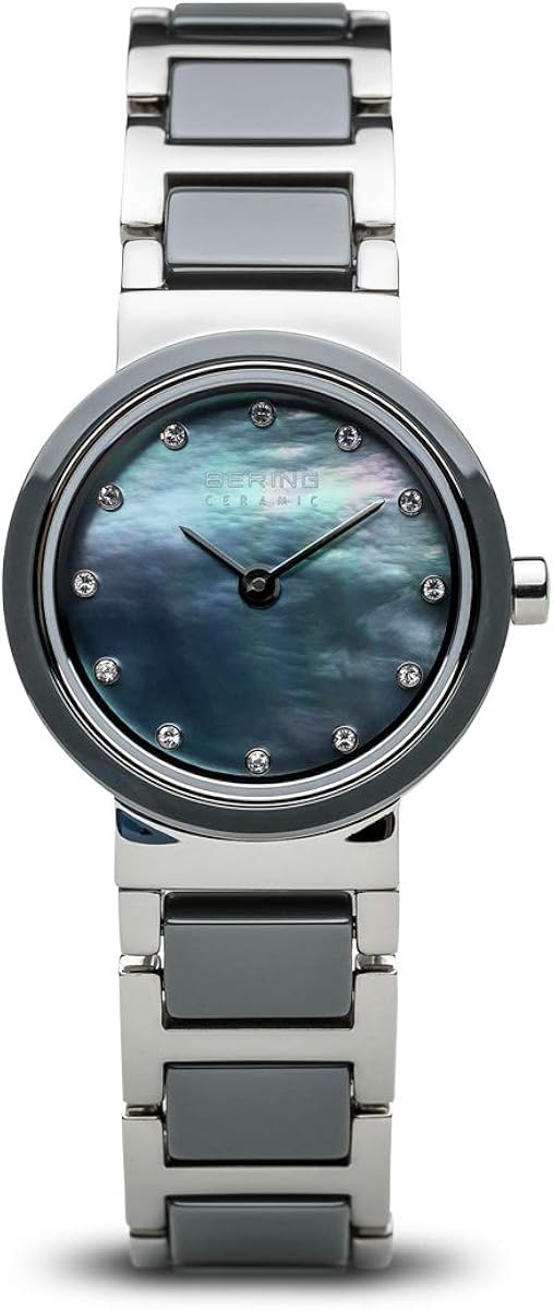 Amazon ベーリング （BERING） BERING/ベーリング Ladies Link Ceramic Watch【グレー×シルバー