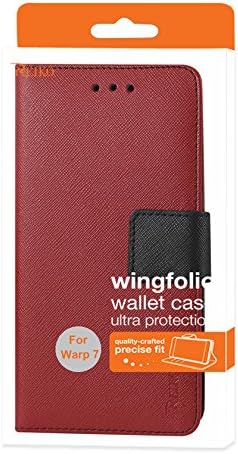 Reiko Wireless Zte Warp 7 3-in-1 Wallet Case - Red
