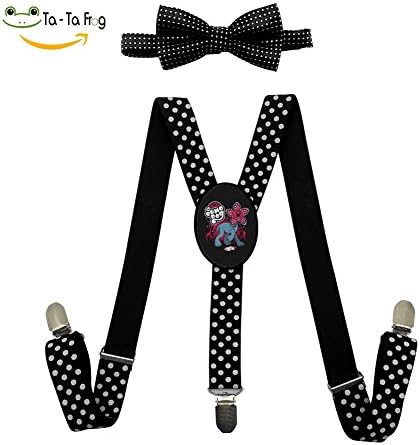 Grrry Children My Little Devildog Adjustable Y-Back Suspender+Bow Tie Black
