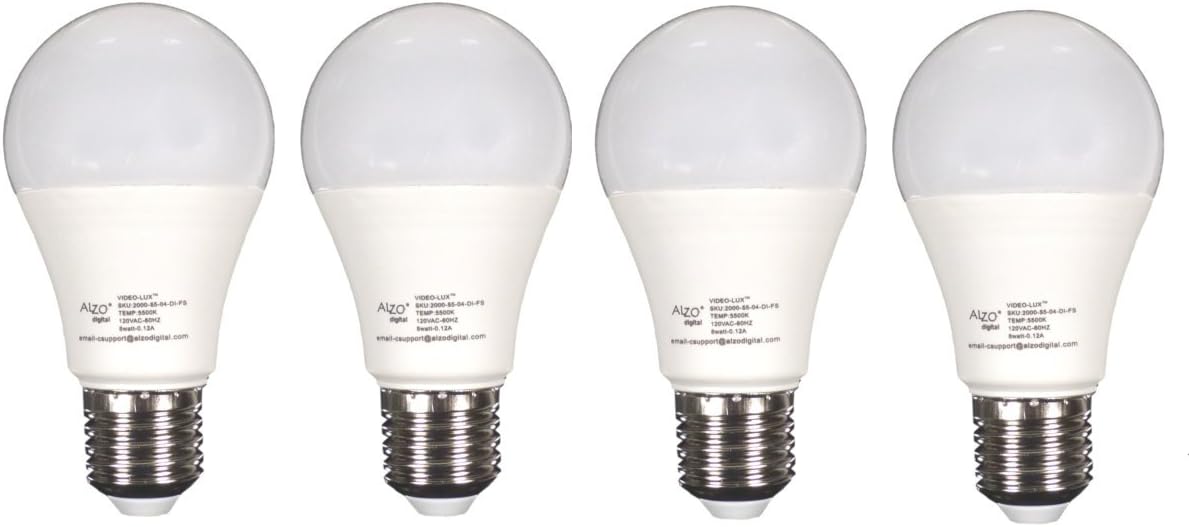 ALZO 15W (140W) Joyous Light® Dimmable Full Spectrum LED Light Bulb 5500K CRI> 93,120V - Pack of 4