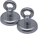 2 Eye Bolt Neodymium Hook Magnets - Each Holds up to 50 Pounds