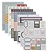 SiCoHome Scrapbooking Stickers Tags Decorative Scrapbook Sticker,8 sheets 6.6x4.5inch scrapbooking supplies Sticker Adhesive