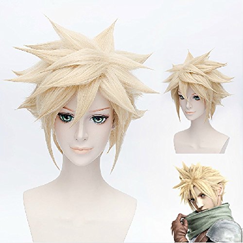 Happylifehere Game Layered Short Blonde Cosplay Costume Wig Halloween Hair (Unstyled)