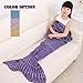 Feiuruhf Soft Mermaid Tail Blanket Handmade Living Room Sleeping Bag For Kids (purple)