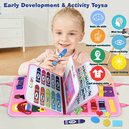 Toddler Busy Board, Pavel Toddler Travel Toys for Plane, Sensory