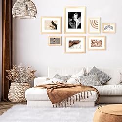 KINLINK 4x6 Picture Frames Natural Wood Frames with