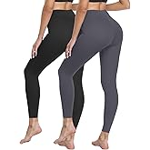 LIGHTBACK 2 PCS Yoga Pants for Women Stretchy Workout Leggings High Waist Tummy Control Athletic Leggings