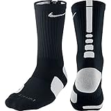 Nike Elite Basketball Crew Socks (Black/White, XLarge)