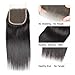 Lace Closure Straight Closure Human Hair Lace Closure Brazilian 12A Unprocessed Straight Hair 4x4 HD Lace Closure Free Part Natural Black Color(14