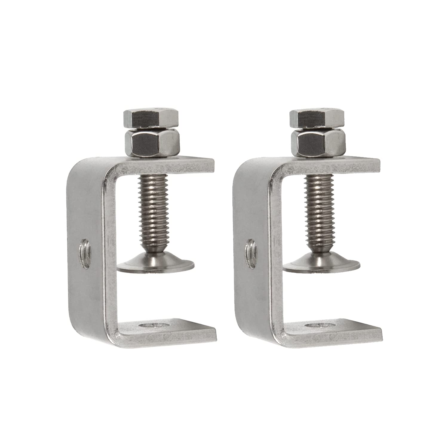 304 Stainless Steel C Clamps, Heavy Duty C Clamps for Metal Working, Woodworking Building Tiger Clamp Adjustable Wide Jaw Opening C Clamp, Silver