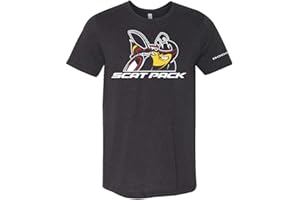 DETROIT SHIRT COMPANY Dodge Scat Pack T-Shirt, Black Licensed and Authentic