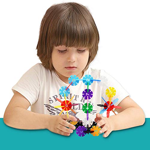 500 Piece Interlocking Building Blocks Toys, Creative and Educational STEM Construction Flakes Toys for Kids - Thumbnail 4