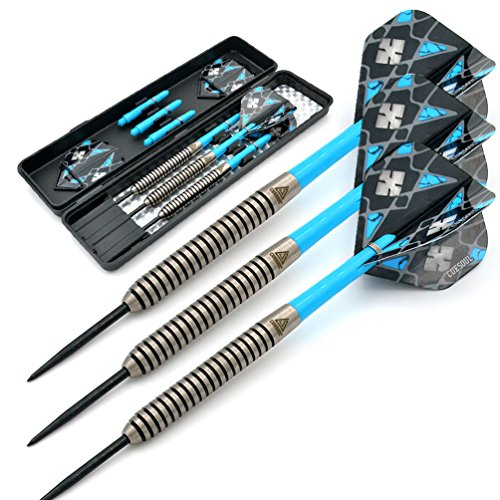 Black Scorpion CUESOUL 90% Tungsten Steel Tip Darts Set 18/20/24/25 Grams with Slim Dart Case (C2103)