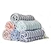 GUTE Turkish Bath Beach Hammam Towels, Large Hamam Towel Wrap Pareo Fouta Throw Peshtemal Towel Set of 6 100% Natural Turkish Cotton Foua Blanket Set (Vegas)