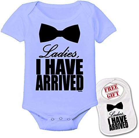" Ladies, I Have Arrived "Cute Custom boutique Baby bodysuit onesie &amp; matching bib