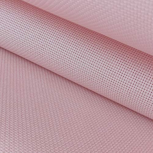 19" X 28" 14CT Counted Cotton Aida Cloth Cross Stitch Fabric (Pink) on