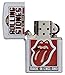 Zippo Rolling Stones Made in England Pocket Lighter, Satin Chrome