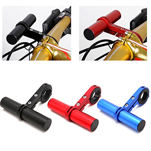 Bicycle Accessories Bike Bracket Handlebar Extension Flashlight Mount Carbon Fiber Extender Aluminum Alloy Holder Space Saver-Black - Thumbnail 6
