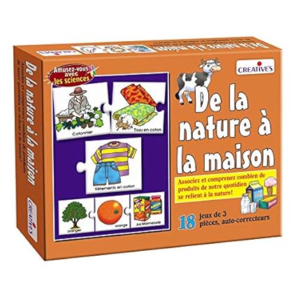 StonKraft Nature to Home (French) | Learn French | Learning Games | Educational Games & Toys | Matching Games for Kids & Toddlers