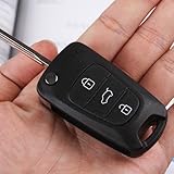 KEMANI Uncut Blade Fob Shell 3 Buttons Flip Folding Remote Key Case Shell Replacement For Kia K5 k2 i30 i35 No chips inside