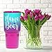 Large Mama Bear Travel Tumbler | Temperature-Regulated | Stainless Steel Insulated Metal Cup | Pink Purple Teal | Purple Lid | Women, Mom Life, Birthday, Mother's Day
